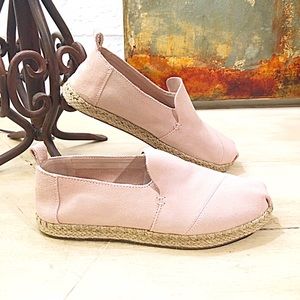 Toms Espadrille “Alpargata” Pale Pink Suede, NWOT, Size 7M